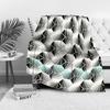 Geometric Pattern Fleece Blanket - Modern Abstract Hexagon Design Throw Blanket for Sofa Couch Bed Decor Gift