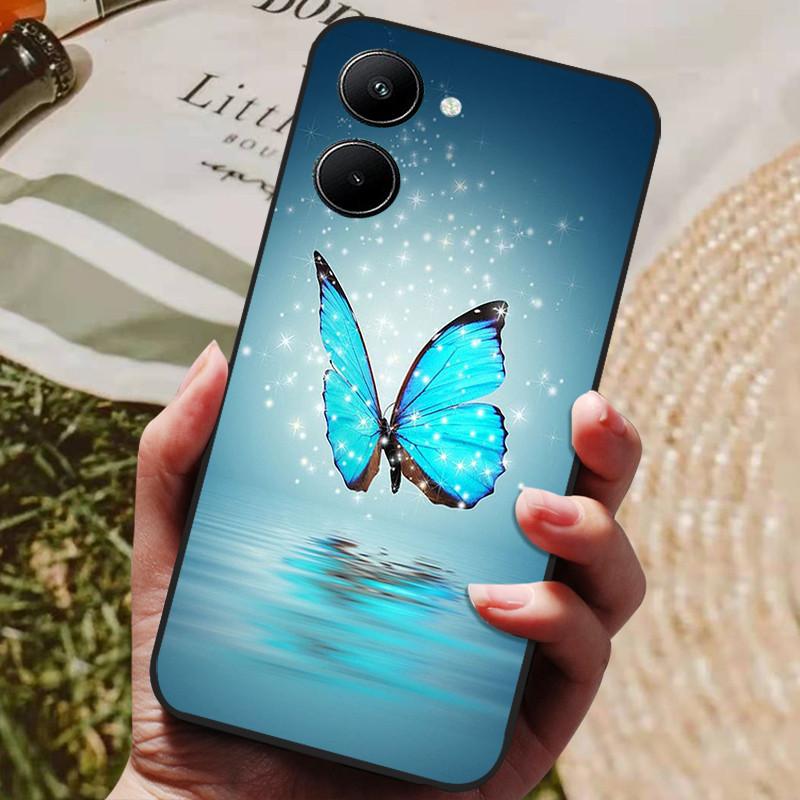 Etui do Realme 10 4G Czarne Miękki Silikon Odporne na Wstrząsy Pokrowiec do Telefonów Realme 10 2022 Realme10 C33 C 33 4G Ochronne Fundas