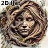 2D Flat Wall Art Vintage Tree Decorative Plaque Sign 8x8 Inch Indoor Outdoor Metal Tin