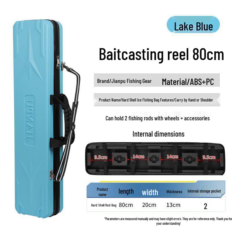 Fish Rod Bag for Raft, Lure, and Sea Fishing - No Disassembly Required, Fits Reel Line Groups, Multiple Models, Winter-Ready Storage.