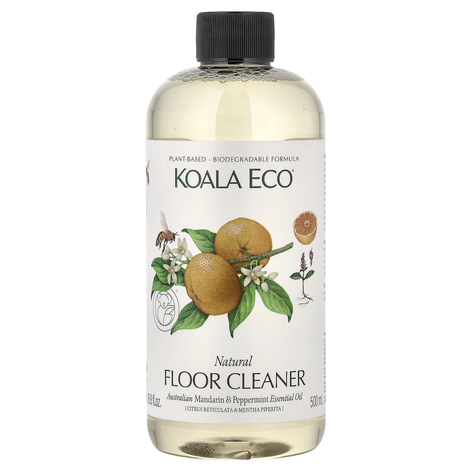 

Koala Eco, Natural Floor Cleaner, Australian Mandarin & Peppermint Essential Oils, 500ml (16.9 fl oz)
