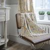 Curtains Finished Flower Print Fringe Small Window Kitchen Valance Cotton Linen Semi-blackout Living Room Bedroom Bay Window