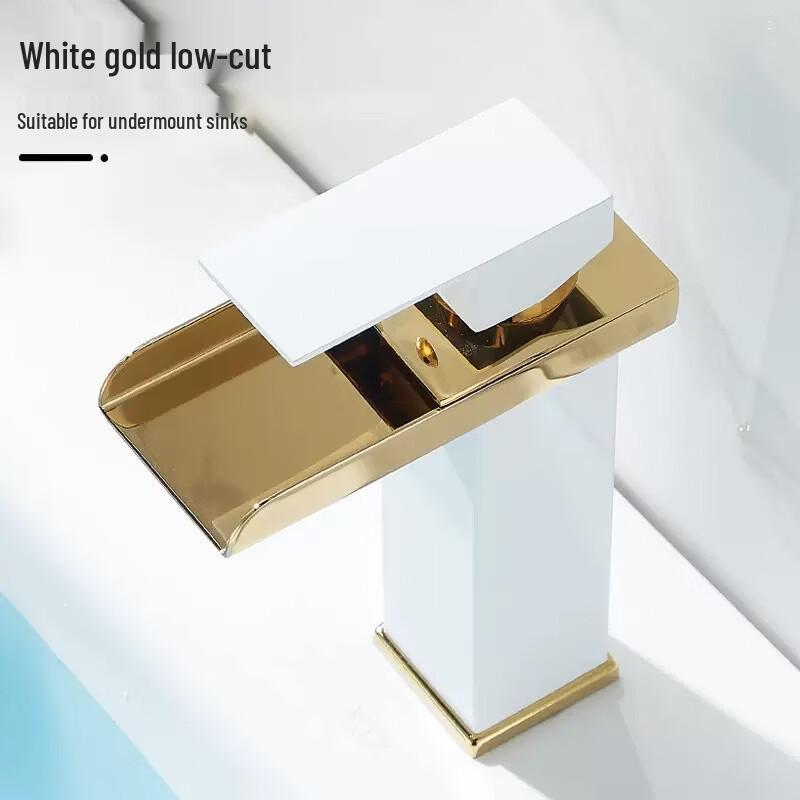 Handun Black Wide-Mouth Hot & Cold Basin Faucet