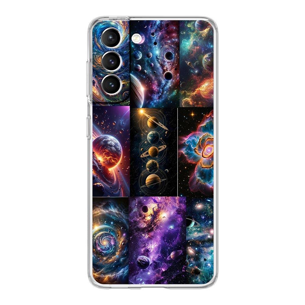 Transparent Phone Case Cover for Samsung Galaxy S25 S24 S23 S22 S20 S21 FE Ultra S25 Edge Plus 5G Capas Universe Starry Sky Moon