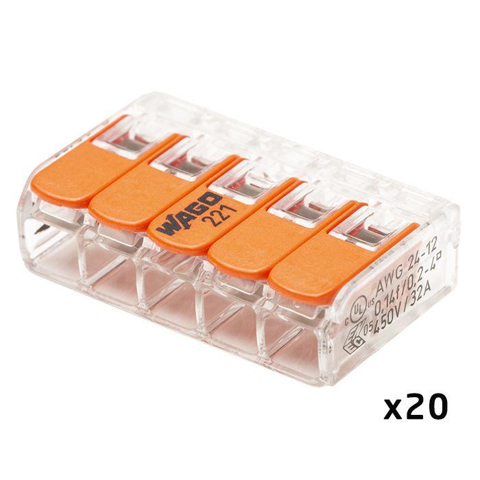 Pot panaché de 100 bornes de connexion automatique 2, 3 et 5 entrées S221