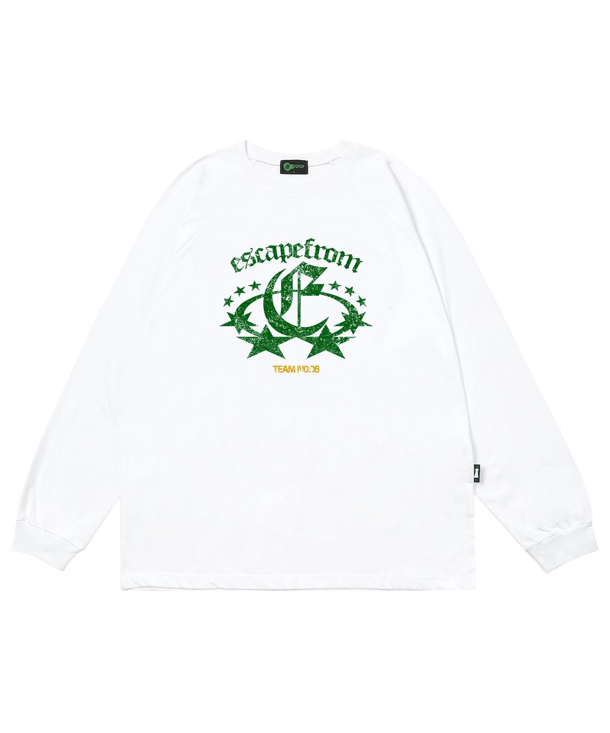 Escape From Green Team Number 06 Print Long Sleeve White M