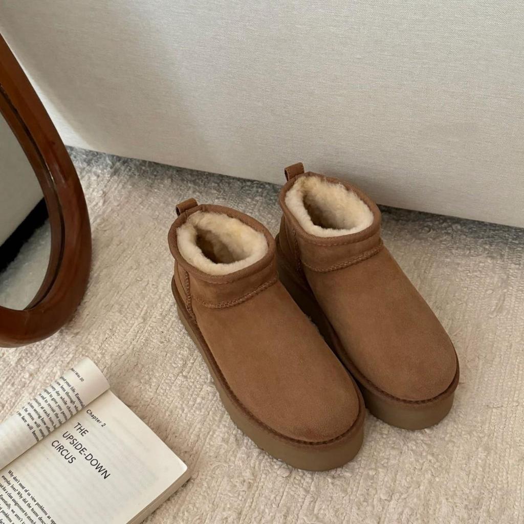 Henan Sangpo 2025 Sheepskin Shearling Ankle Snow Boots for Men & Women - Winter Warmth