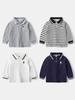 Boys' Long-Sleeve Lapel Polo Shirt 2026 Embroidered Fashion Tee