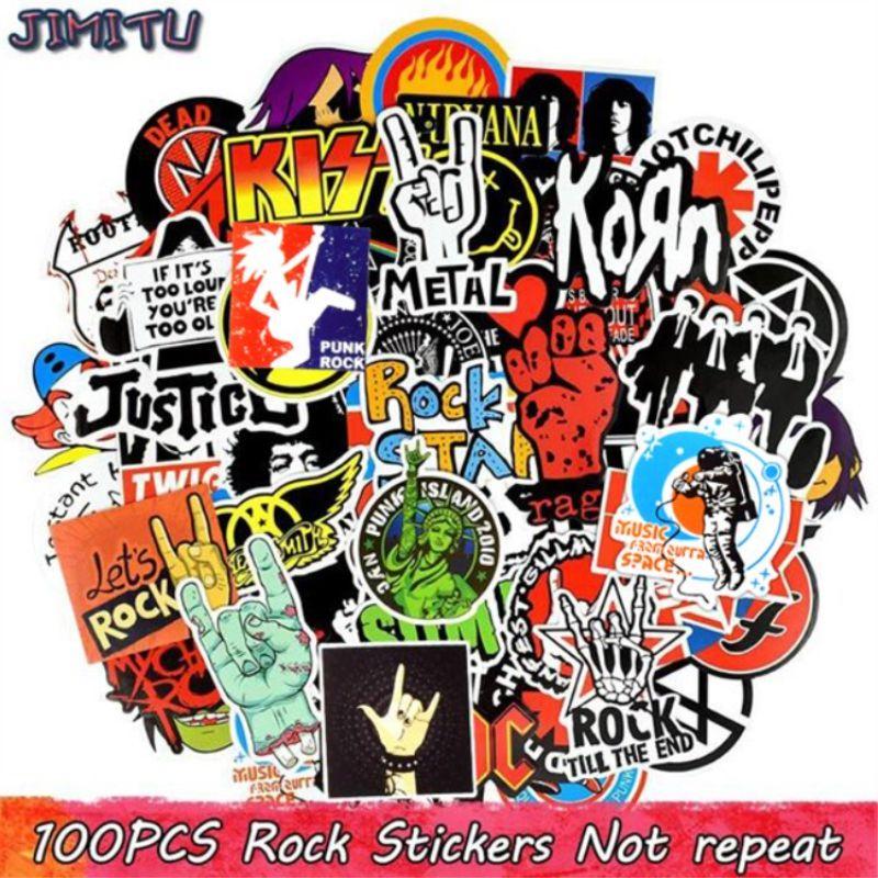 Heavy 100ps Punk Metal Rock Band Stickers Diy Graffiti Skateboard Computer Decal
