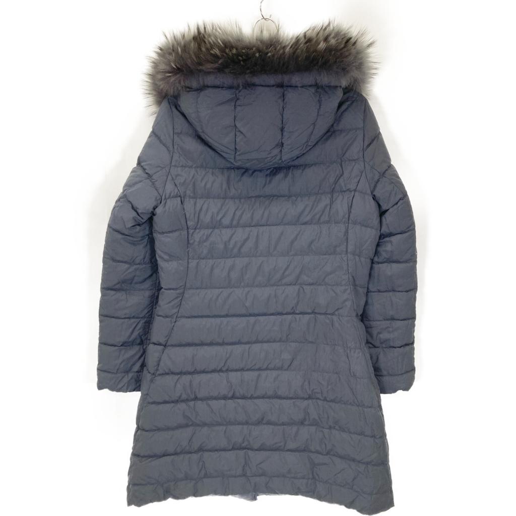 TATRAS LTA18A4635 ROBINIA Navy hooded reversible down coat with raccoon fur coat 3 NavyUsed