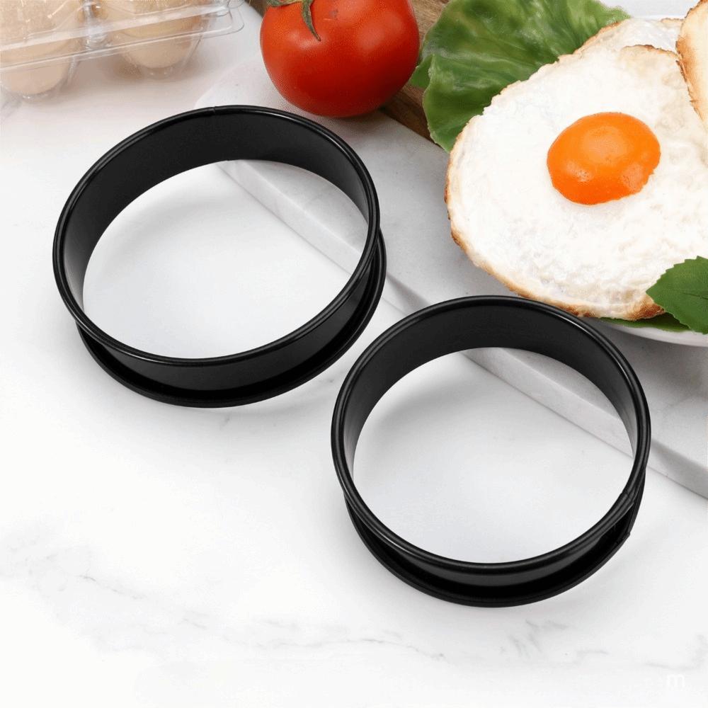 8 Piece Non-Stick Muffin Rings Heat-Resistant Baking Circle Mold Household Mousse Cake Mold  Dessert