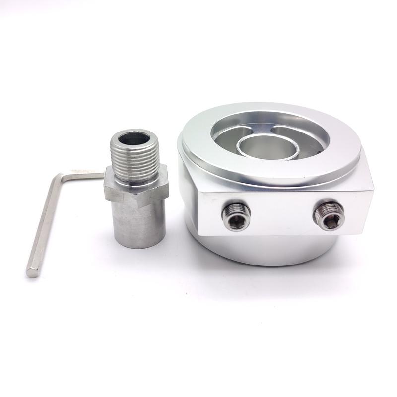 AE86 FC1 FK7 GT86 BRZ Oil Filter Sandwich Plate for Oil Pressure Sensor Oil Temp Sender with Stainless Steel Connectors Adaptor