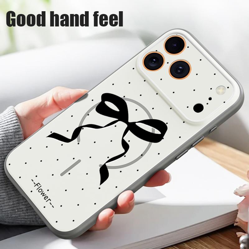 Colorful Bowknots Pattern Case For iPhone 17 Pro Max iPhone 16 15 14 13 Pro Max Magnetic For Magsafe Hybrid TPU+PC Matte Cover