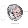 JewelryWe Stainless Steel Analog Quartz Watch Ring Waterproof Business Casual Fashion Accessory