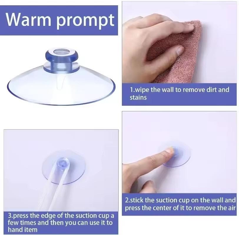 10 Stück Transparente Saugnäpfe Haken Stark Klebend Saugknapfhalter Aufhänger Saugpads Küche Badezimmer Fensterglas Dekor