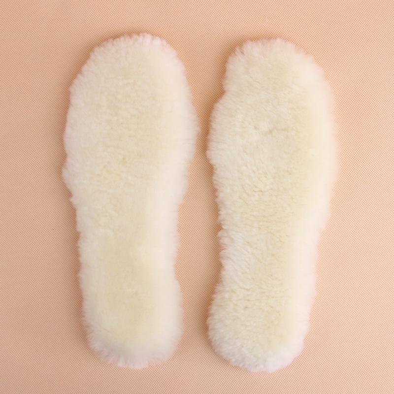 Australia Natural Sheepskin Insoles Winter Real Fur Wool Insoles Men Women Warm Soft Thick Warm Cashmere Snow Boots