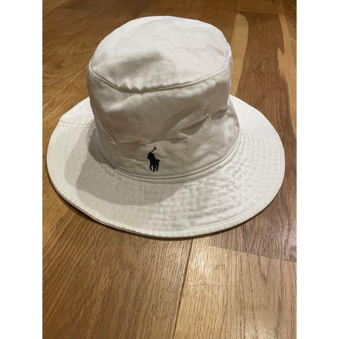 Used Ralph Lauren Bucket Hat White S/M 90s