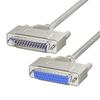 Jinghua 1.5m DB25 Male/Female Serial Parallel Port Printer Cable for Cash Register Scanner