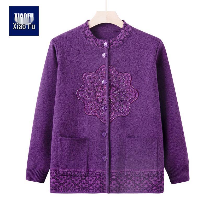 

Women s Warm Knitted Cardigan Sweater for Elderly XL