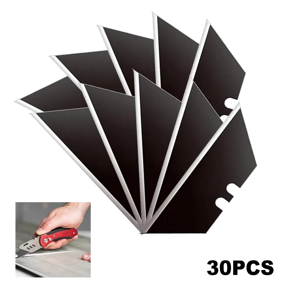 30Pcs Trapezoidal Blades Replacement Blade Art Craft Cutter DIY Art Craft Cutter Tool Blade Utility Knife Carbon Steel