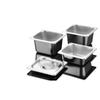 Stainless Steel Rectangular and Square Pans, Plates, Seasoning Boxes, Ice Cream, Jam, Powder, and Milk Tea Containers