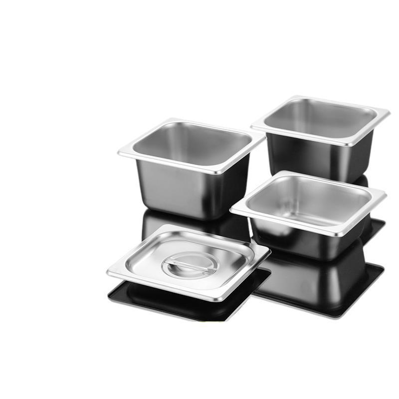 Stainless Steel Rectangular and Square Pans, Plates, Seasoning Boxes, Ice Cream, Jam, Powder, and Milk Tea Containers