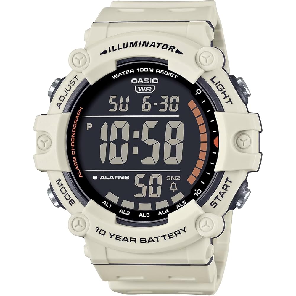 

Casio AE-1500WH-8B2V Digital Watch Men s Standard Model Matte Ivory Imported
