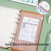 A5 PVC Binder Pockets Set, 12 Pcs A5 Size Zipper Pouch & Binder Pockets for 6 Ring Binder, Waterproof PVC Pouch, Document & Cash Organization for