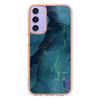 YB IMD Series-16 Style-E For Samsung Galaxy A15 5G Case Plating Marble Pattern Phone Cover