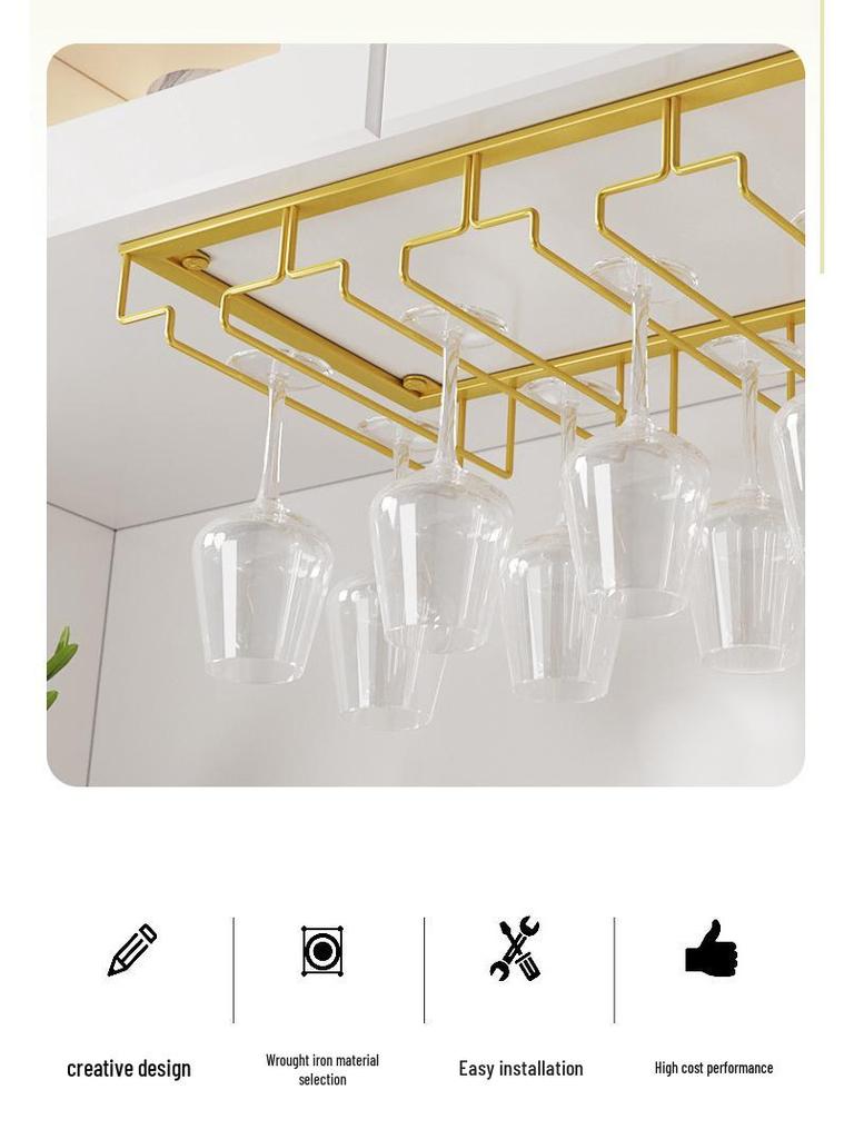 Wine Glass Rack - Upside Down Red Wine Goblet Hanging Storage & Home Decor