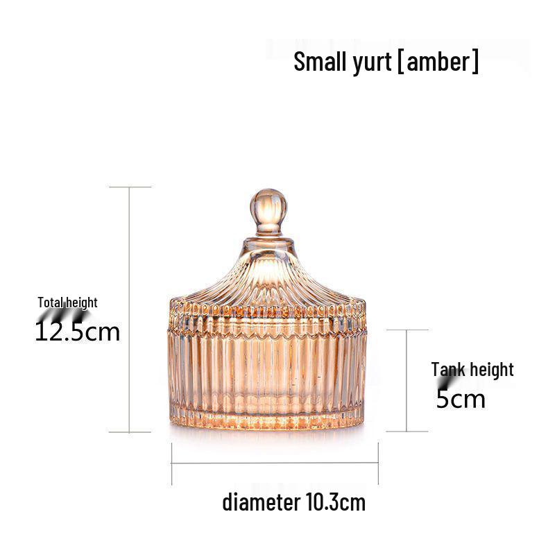 European Glass Candy Jar with Lid – Transparent Storage for Tea, Snacks, Seasonings, Candy, and Dried Fruit