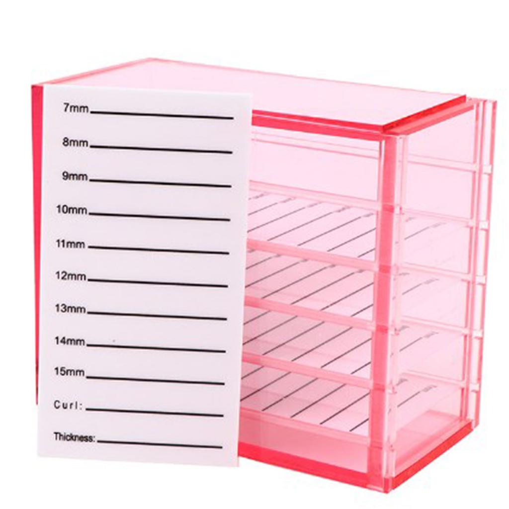 5 Layers Eyelash Storage Box Dustproof Large Capacity Clear Acrylic Eyelash Storage Box for Grafting Lash Extension