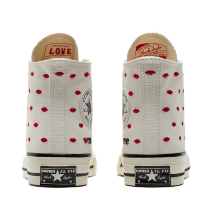 Converse Anos 70 Chuck 70 Chuck Taylor All Star Casual de Cano Alto Alpargatas Unissex Branco Vermelho