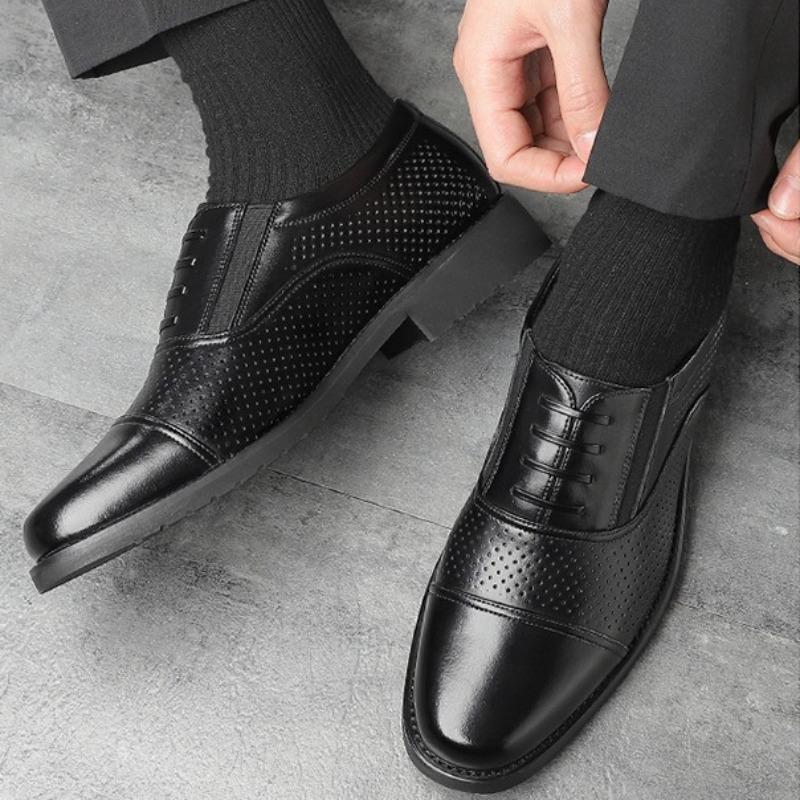 Men's Dress Shoes Classics Business Casual Leather Shoes Men's Loafers Lace Up Oxford Shoe Wedding Shoes for Men  Hombre