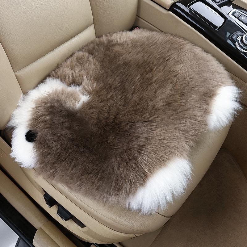 XY Long-Haired Lamb Wool Winter Car Seat Cushion - Warm, Simple Interior Accessory