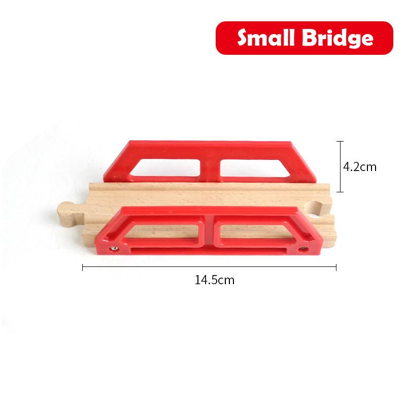 

Wooden Track Railway Accessories Bridge Train Station Tunnel Cross Compatible All Brands Wood Track Educational Toys for Kids