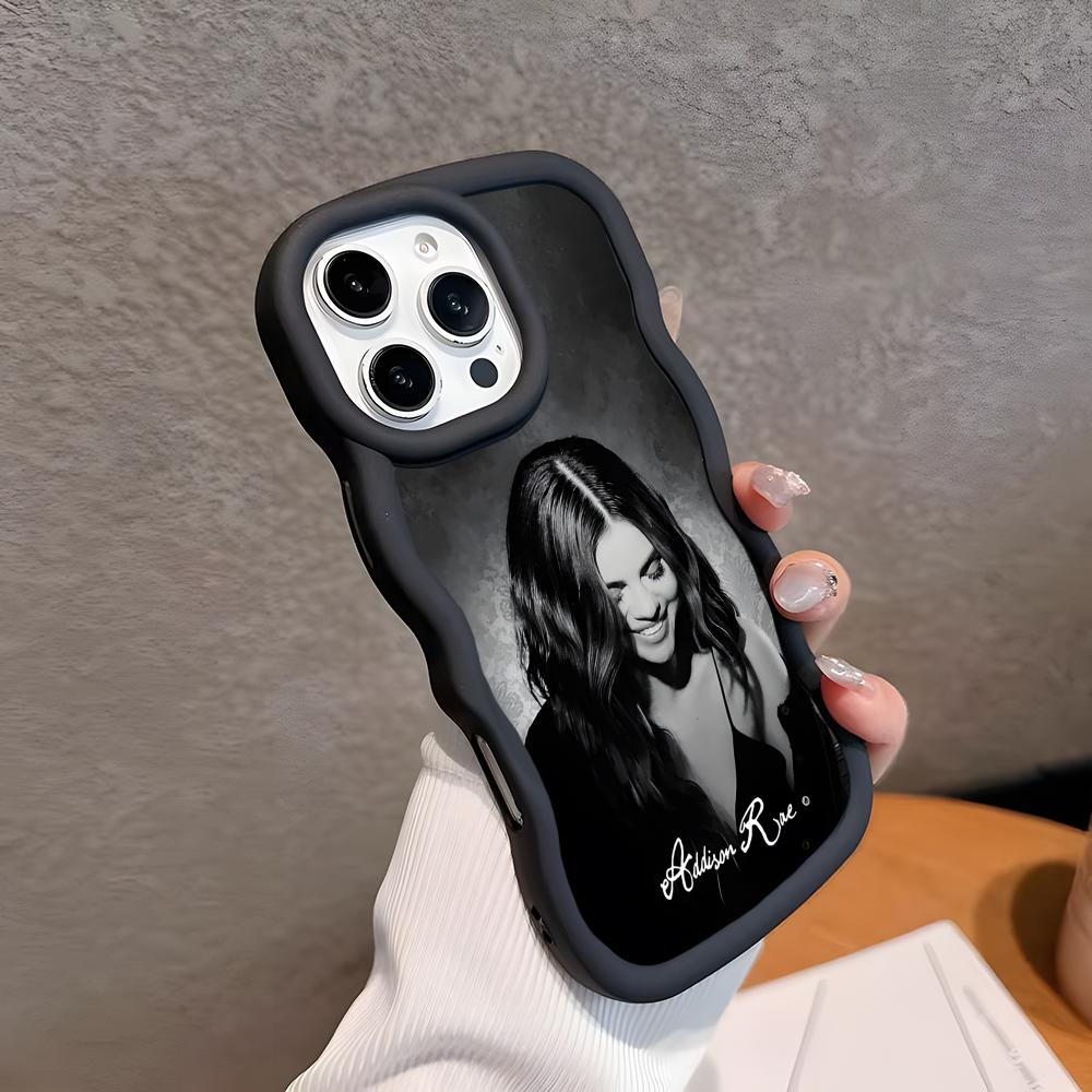 Addison Rae Handyhülle für iPhone 17 16 15 14 13 12 11 Air Pro Max Plus Welle Kante TPU Bunte Hülle Hülle Hübsch Luxus