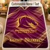Flannel BlanketBrisbane Broncos Custom Name Text Personalized Soft Warm Throw Blanket Home Decor Gift