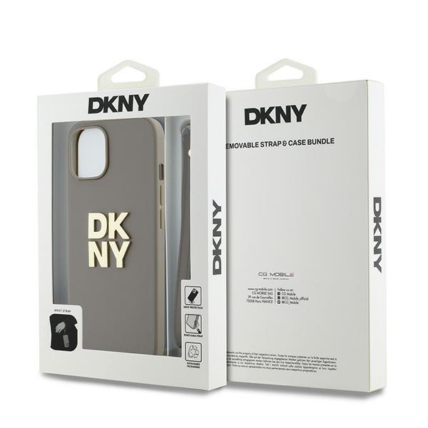 Dkny Dkhcp15Spbswse Iphone 15 / 14 / 136.1 Beige Hardcase Wrist Strap Stock Logo
