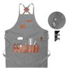Custom Logo Canvas Apron for Art Students and Coffee Shop Staff