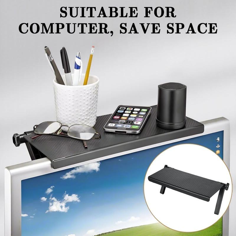 2 Stück Bildschirm-Top-Aufbewahrungsregal Halterständer TV-Monitor-Organizer Praktische Home-Aufbewahrung Computer-Büro Multifunktionaler Organizer