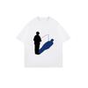 Oversized T Shirt Black Silhouette And Blue Shadow Print Casual Wear For Women Summer Outfits Street Style Fashion Top