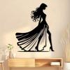 Black Metal Elegant Women's Wall Hanging Living Room Bedroom Fashionable Wall Decoration Theme Hotel Decoration