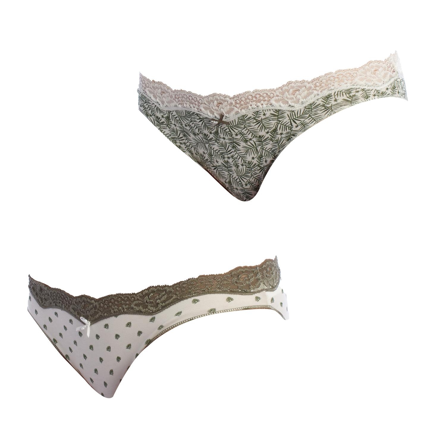 

Pack-2 Mini Coquettes Cotton Panties 1031500 for Women L зелёный
