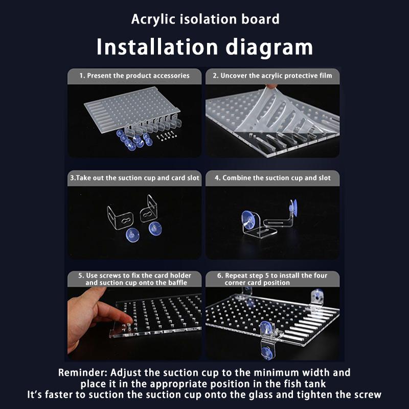 Fish Tank Isolation Board Microporous Transparent Acrylic Fry Partition Aquarium Grid Portable Divider Separation Tank Supplies