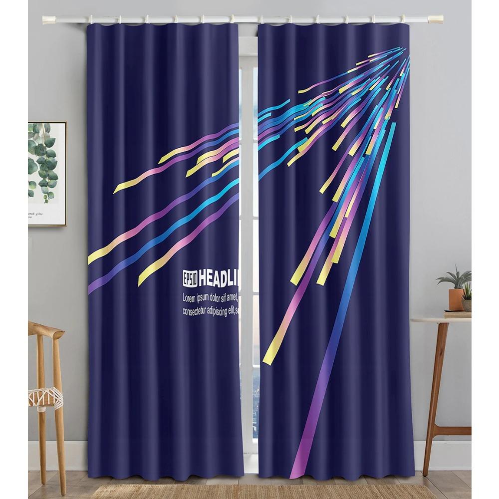 Technology Particle Vortex Light Filtering Line Blackout Window Panel Curtain Living Room Room Bedroom Bathroom Kicthen Door Cupboard Decor Hooks