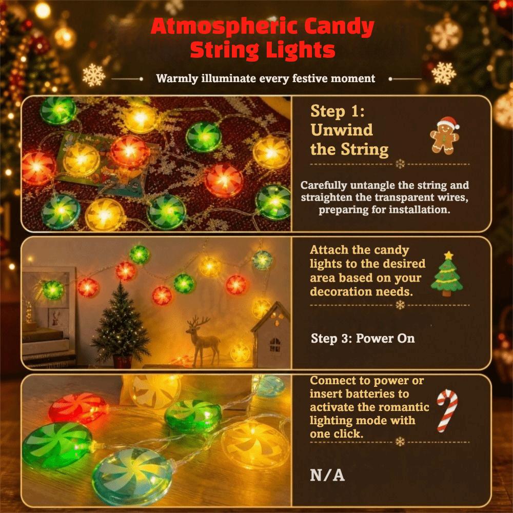 LED Christmas String Lights Christmas style Christmas Tree Hangings  Party Decor