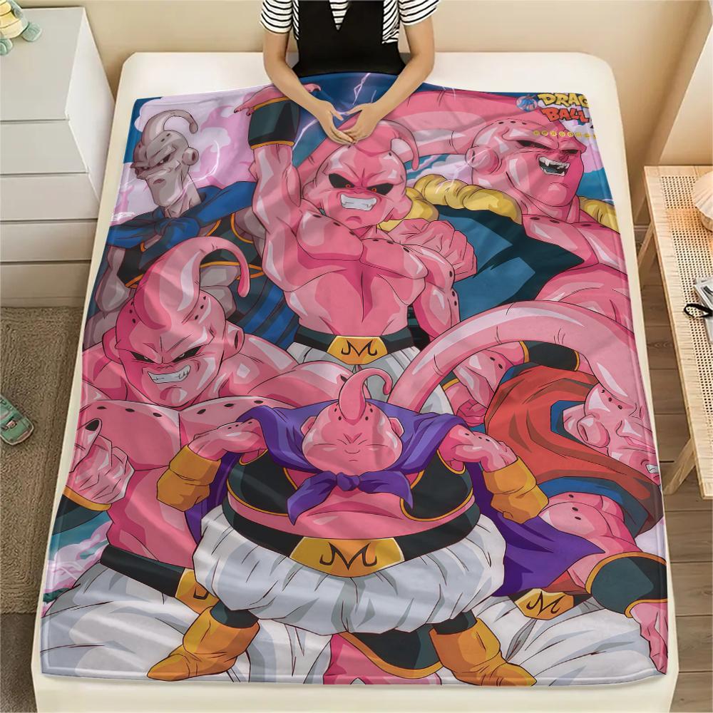 Dragon Ball Majin Buu Flannel Blanket Stylish Print Perfect For Home Bed Sofa Chair Travel Picnic -HE14