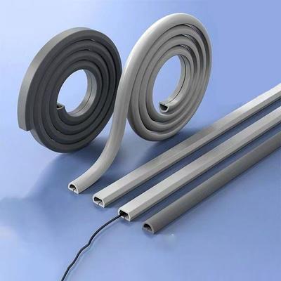 1PCS 1M Anti-extrusion Floor Cord Cover Self-Adhesive Floor Cord Cover Power Extension Wiring Duct Home Wire Organizer