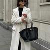 High-end Wing Bag Leather Women's Soft Fashionable Tote 2024 Portable Briefcase